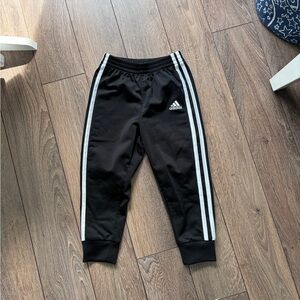 Adidas Kids Black Sweatpants with White Accents